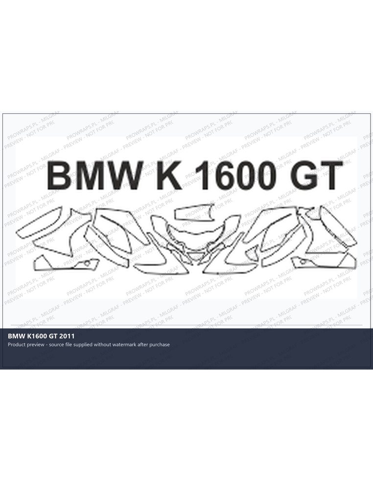 PPF Template - BMW K1600 GT 2011