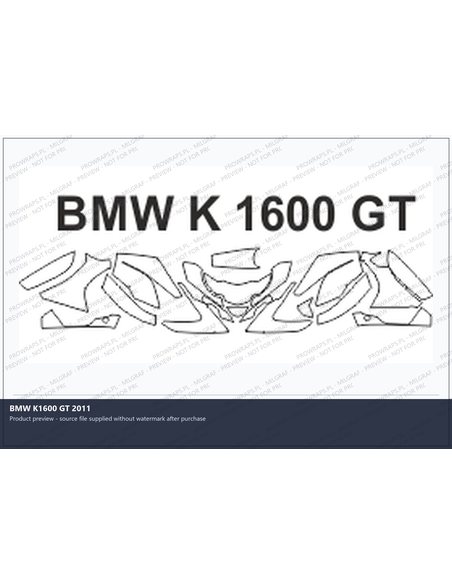 PPF Template - BMW K1600 GT 2011