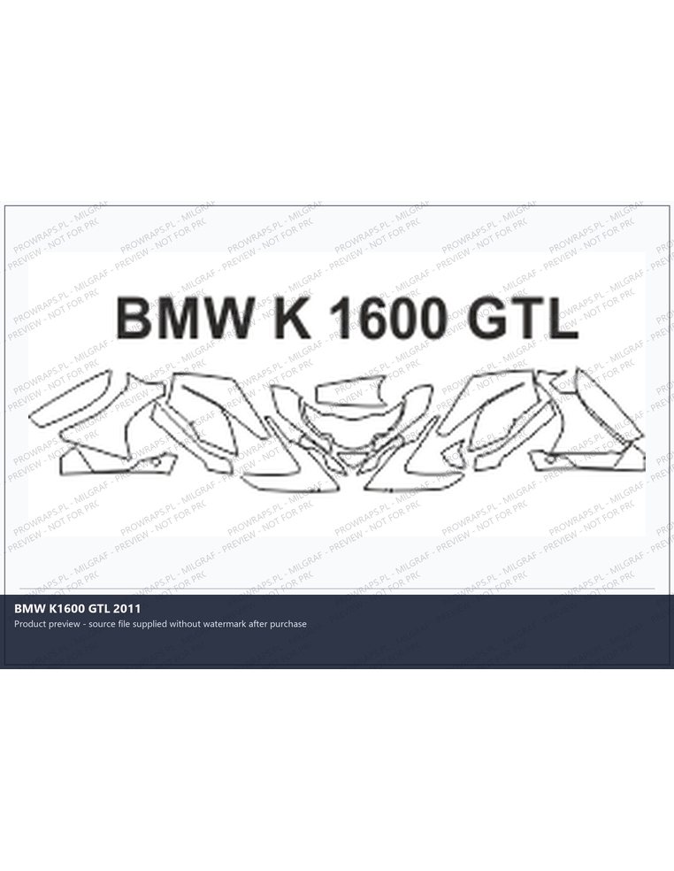 PPF Template - BMW K1600 GTL 2011