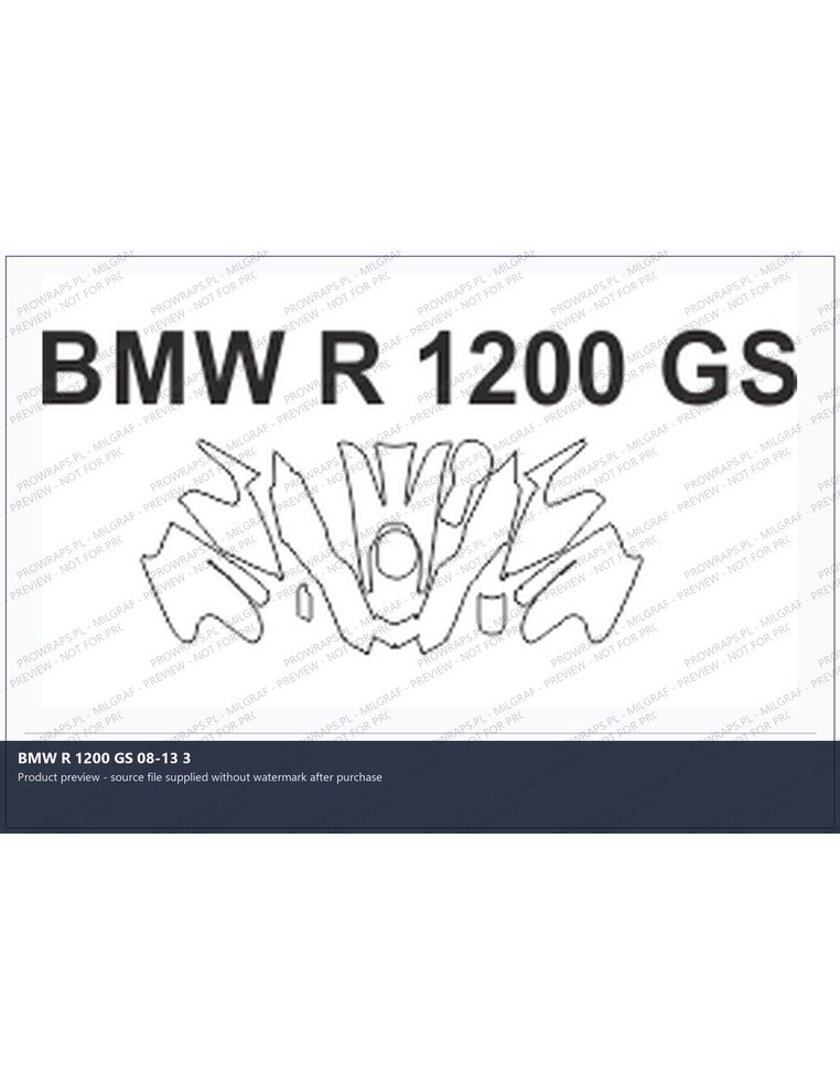 PPF Template - BMW R 1200 GS 08-13 3