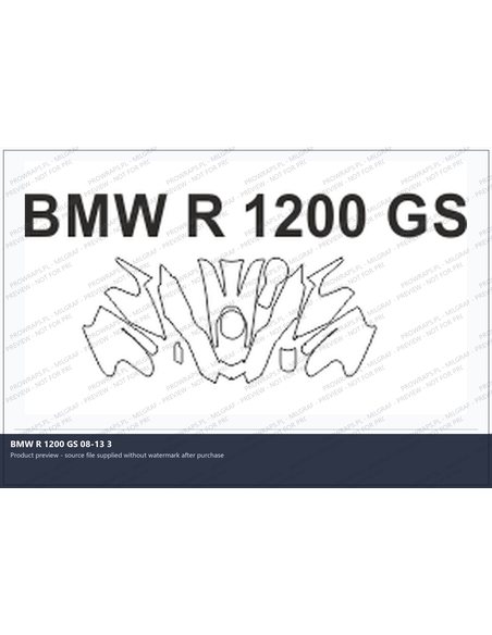 PPF Template - BMW R 1200 GS 08-13 3