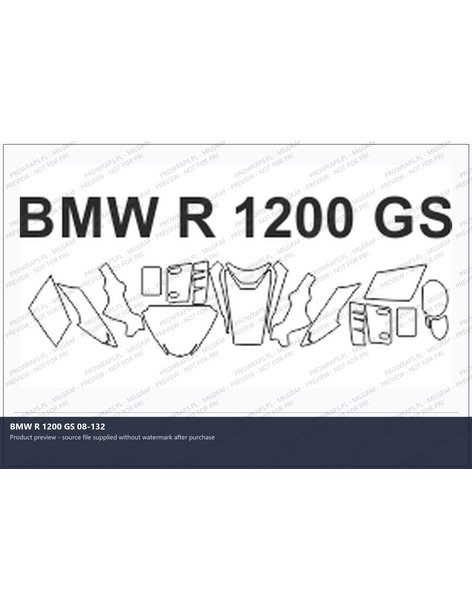 PPF Template - BMW R 1200 GS 08-132