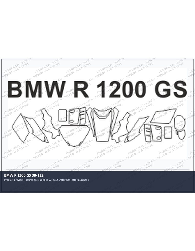 PPF Template - BMW R 1200 GS 08-132