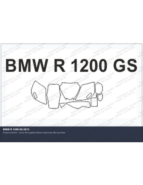 PPF Template - BMW R 1200 GS 2013