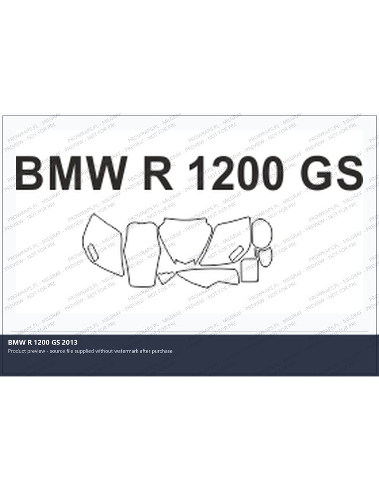 PPF Template - BMW R 1200 GS 2013