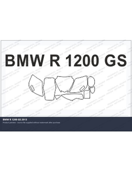 PPF Template - BMW R 1200 GS 2013