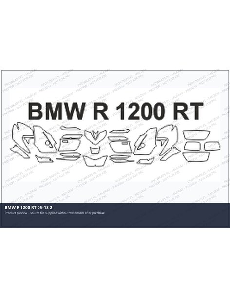 PPF Template - BMW R 1200 RT 05-13 2