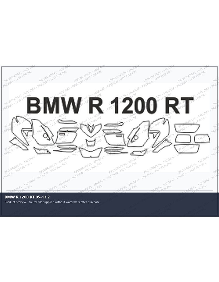 PPF Template - BMW R 1200 RT 05-13 2