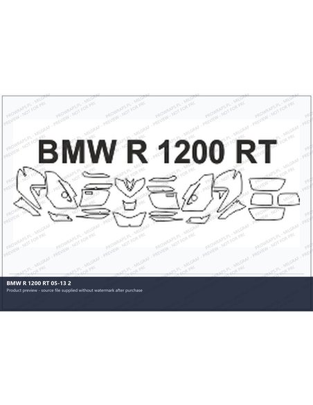 PPF Template - BMW R 1200 RT 05-13 2