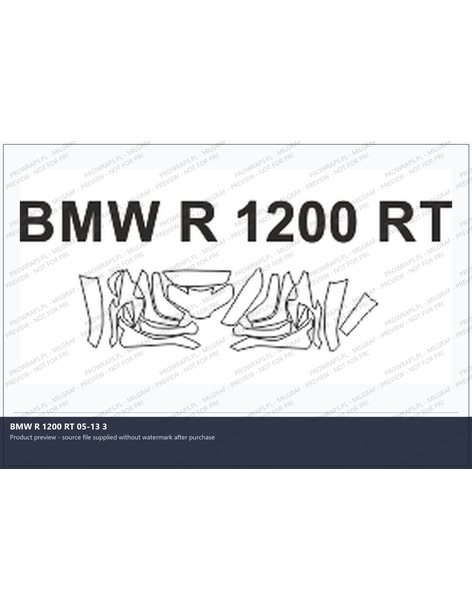 PPF Template - BMW R 1200 RT 05-13 3