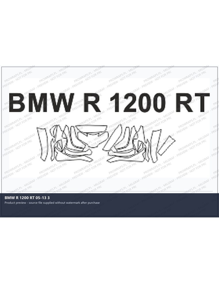 PPF Template - BMW R 1200 RT 05-13 3
