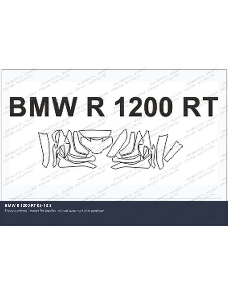 PPF Template - BMW R 1200 RT 05-13 3