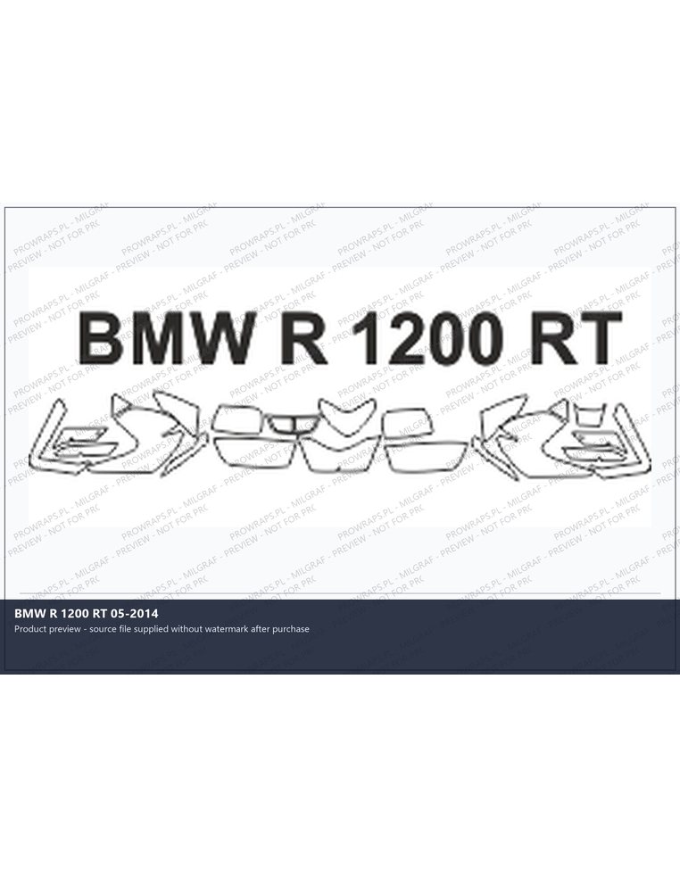 PPF Template - BMW R 1200 RT 05-2014