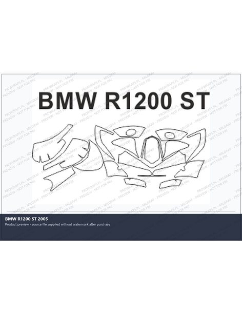 PPF Template - BMW R1200 ST 2005