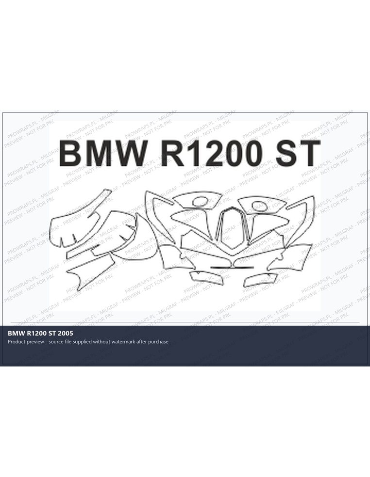 PPF Template - BMW R1200 ST 2005