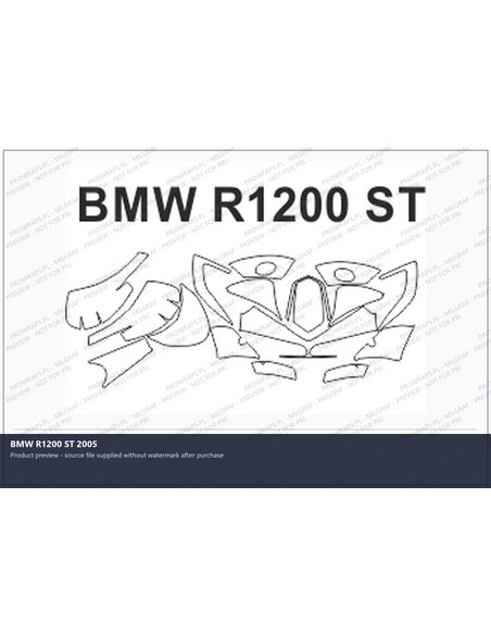 PPF Template - BMW R1200 ST 2005