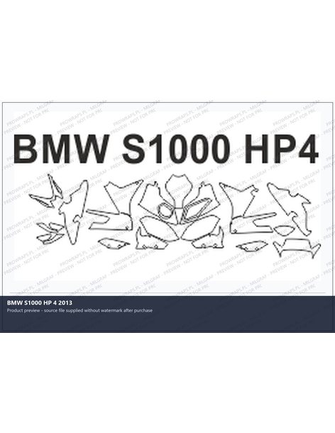 PPF Template - BMW S1000 HP 4 2013