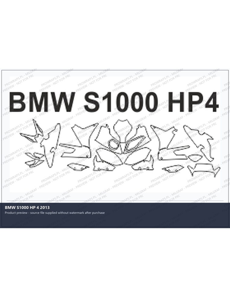 PPF Template - BMW S1000 HP 4 2013