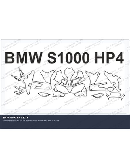 PPF Template - BMW S1000 HP 4 2013