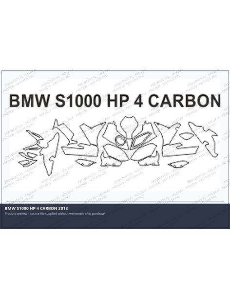 PPF Template - BMW S1000 HP 4 CARBON 2013