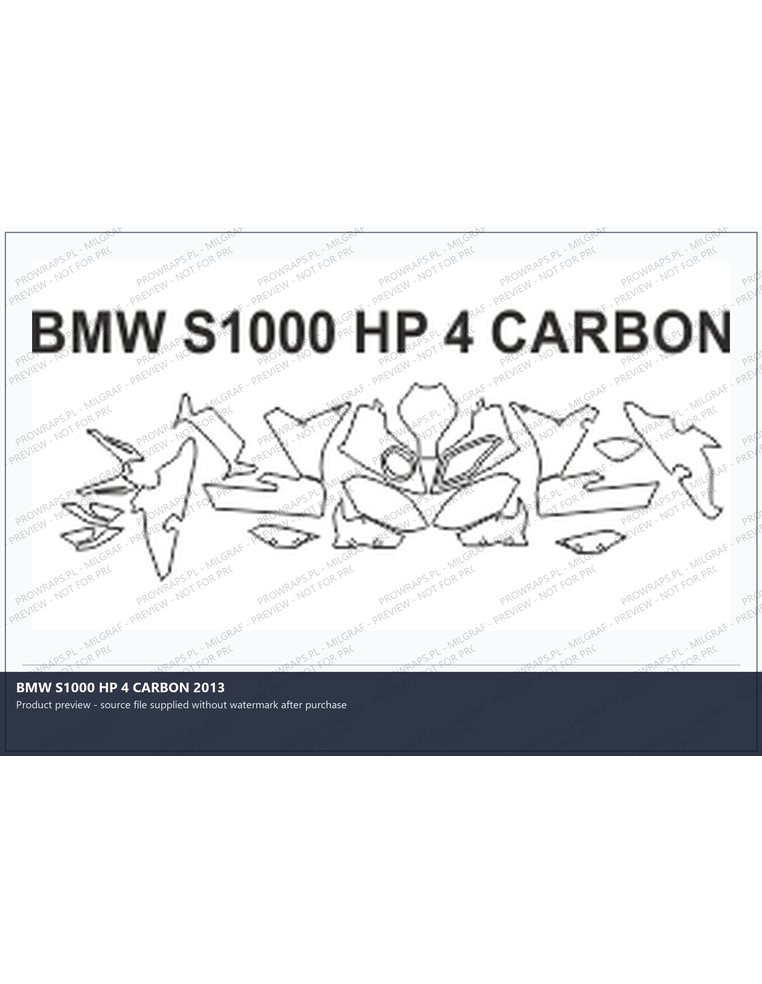 PPF Template - BMW S1000 HP 4 CARBON 2013