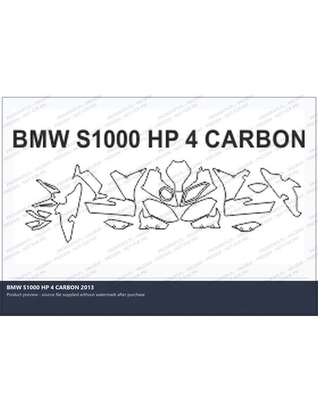 PPF Template - BMW S1000 HP 4 CARBON 2013