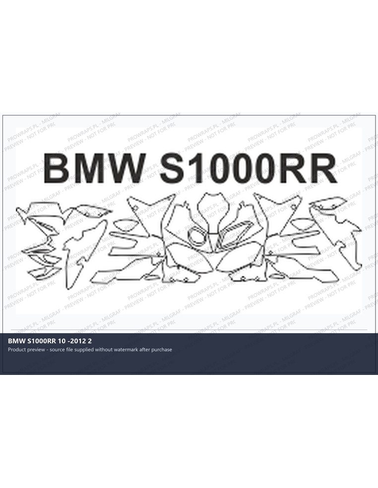 PPF Template - BMW S1000RR 10 -2012 2