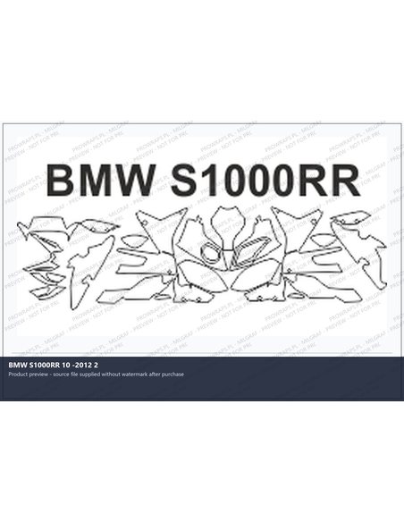 PPF Template - BMW S1000RR 10 -2012 2