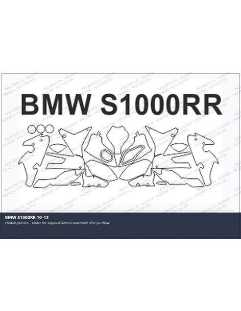 PPF Template - BMW S1000RR 10-12