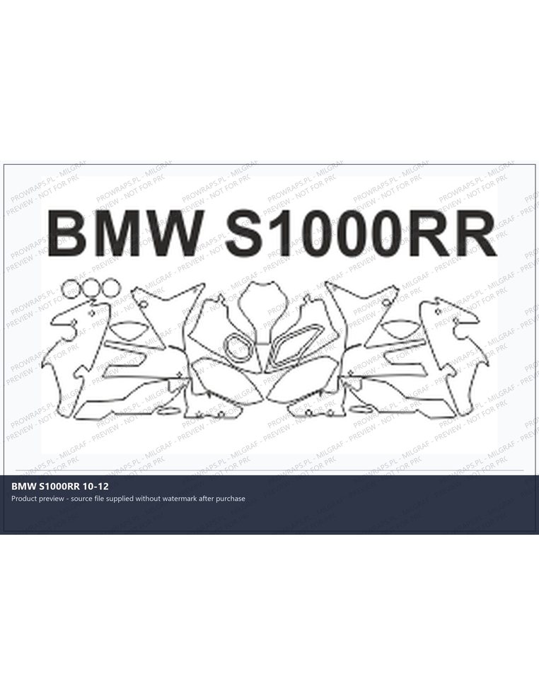 PPF Template - BMW S1000RR 10-12