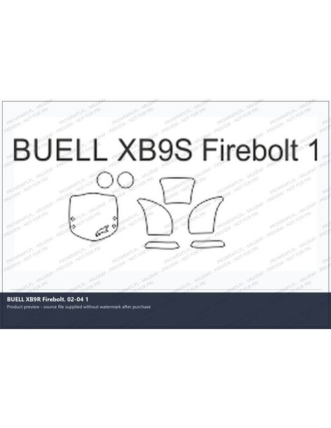 PPF Template - BUELL XB9R Firebolt. 02-04 1