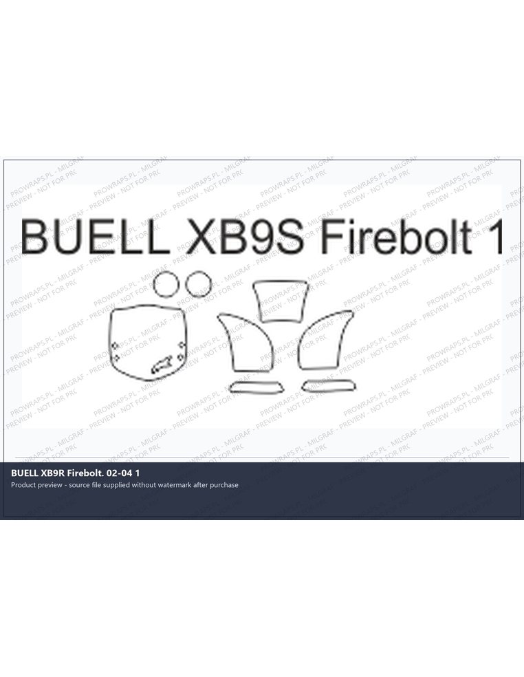 PPF Template - BUELL XB9R Firebolt. 02-04 1