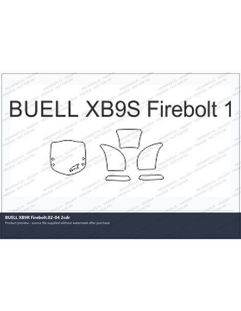 PPF Template - BUELL XB9R Firebolt.02-04 2cdr