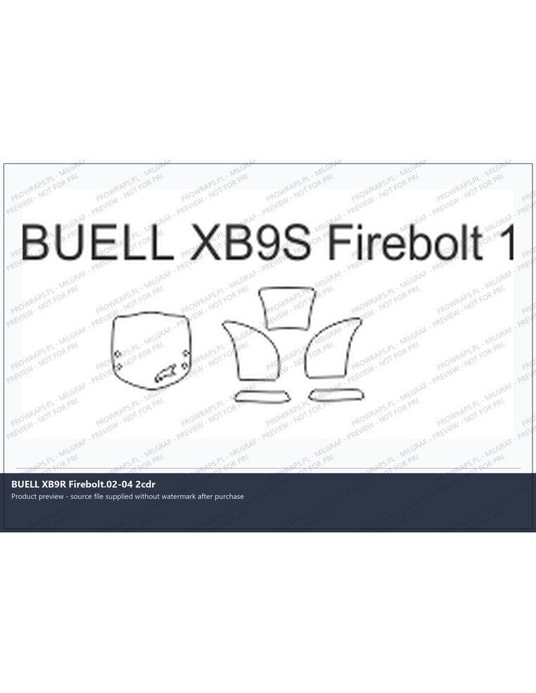 PPF Template - BUELL XB9R Firebolt.02-04 2cdr