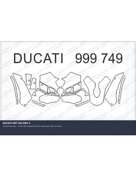 PPF Template - DUCATI 999 749 2005 2