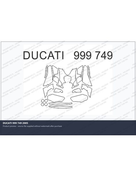 PPF Template - DUCATI 999 749 2005
