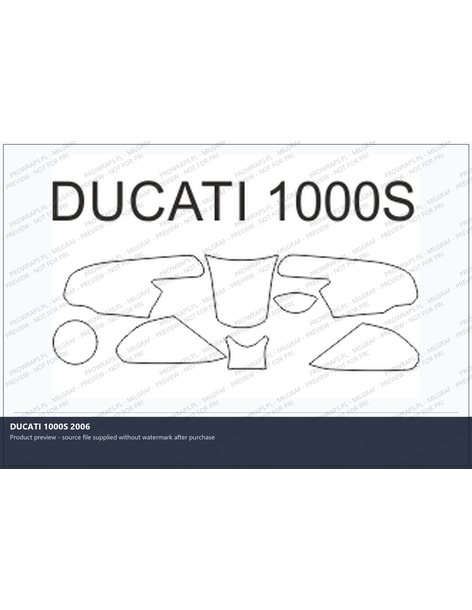 PPF Template - DUCATI 1000S 2006