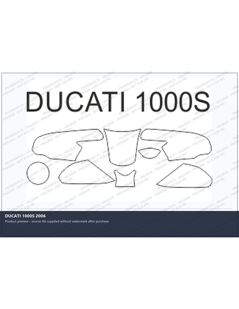 PPF Template - DUCATI 1000S 2006
