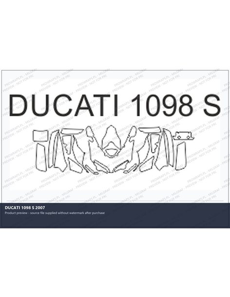 PPF Template - DUCATI 1098 S 2007