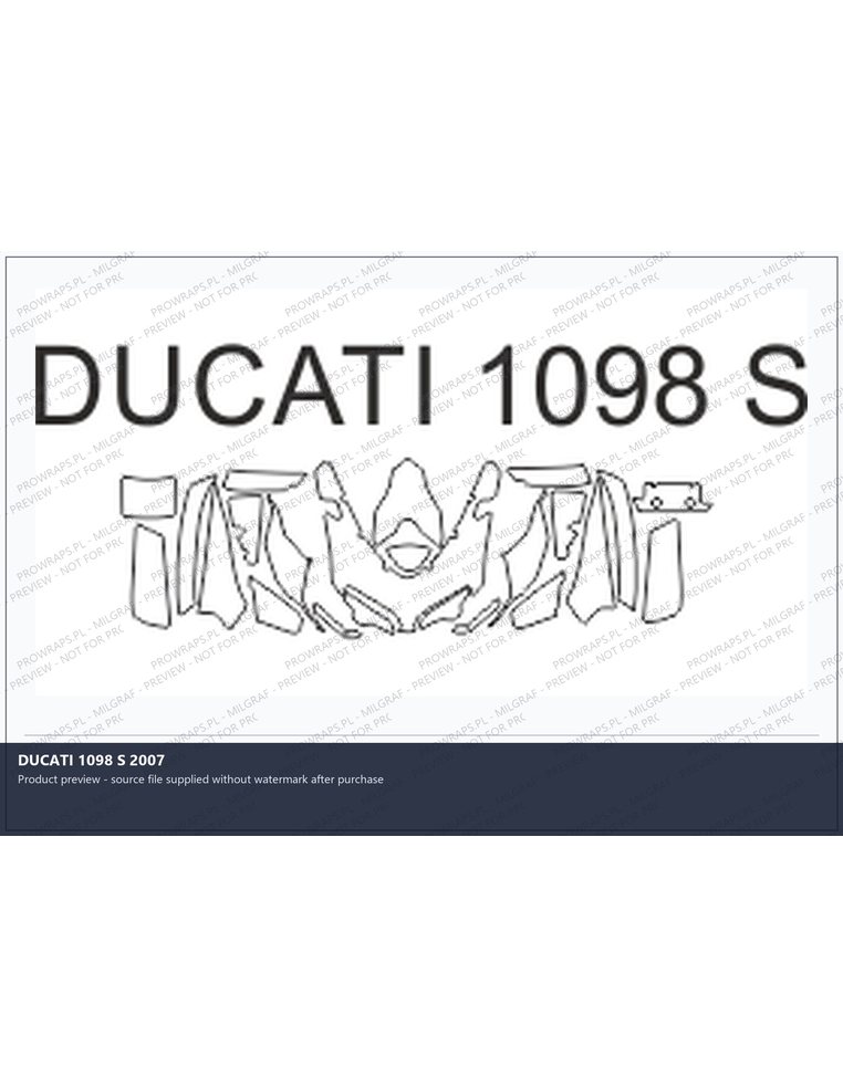 PPF Template - DUCATI 1098 S 2007