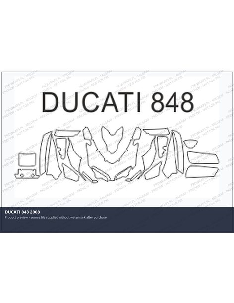 PPF Template - DUCATI 848 2008