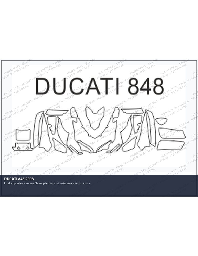 PPF Template - DUCATI 848 2008