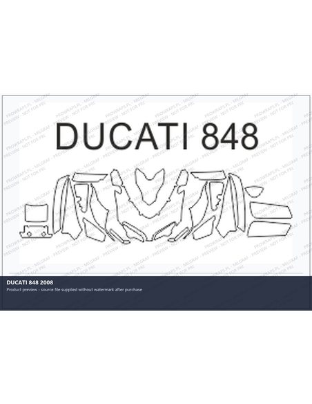 PPF Template - DUCATI 848 2008