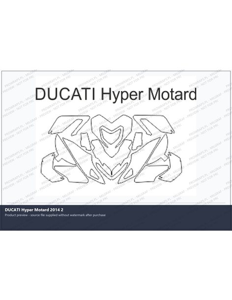 PPF Template - DUCATI Hyper Motard 2014 2