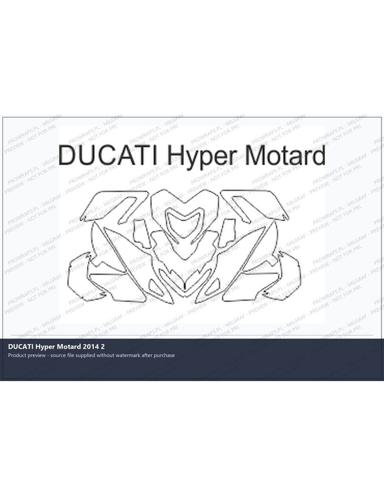 PPF Template - DUCATI Hyper Motard 2014 2