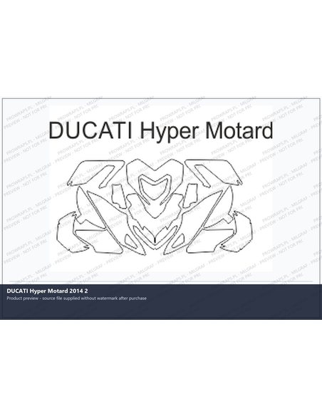 PPF Template - DUCATI Hyper Motard 2014 2