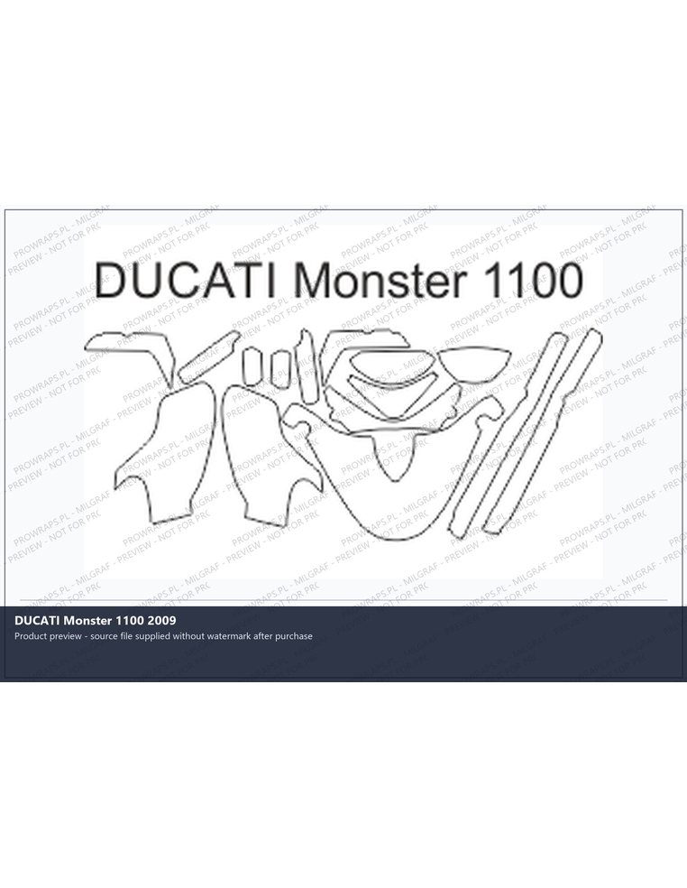 PPF Template - DUCATI Monster 1100 2009