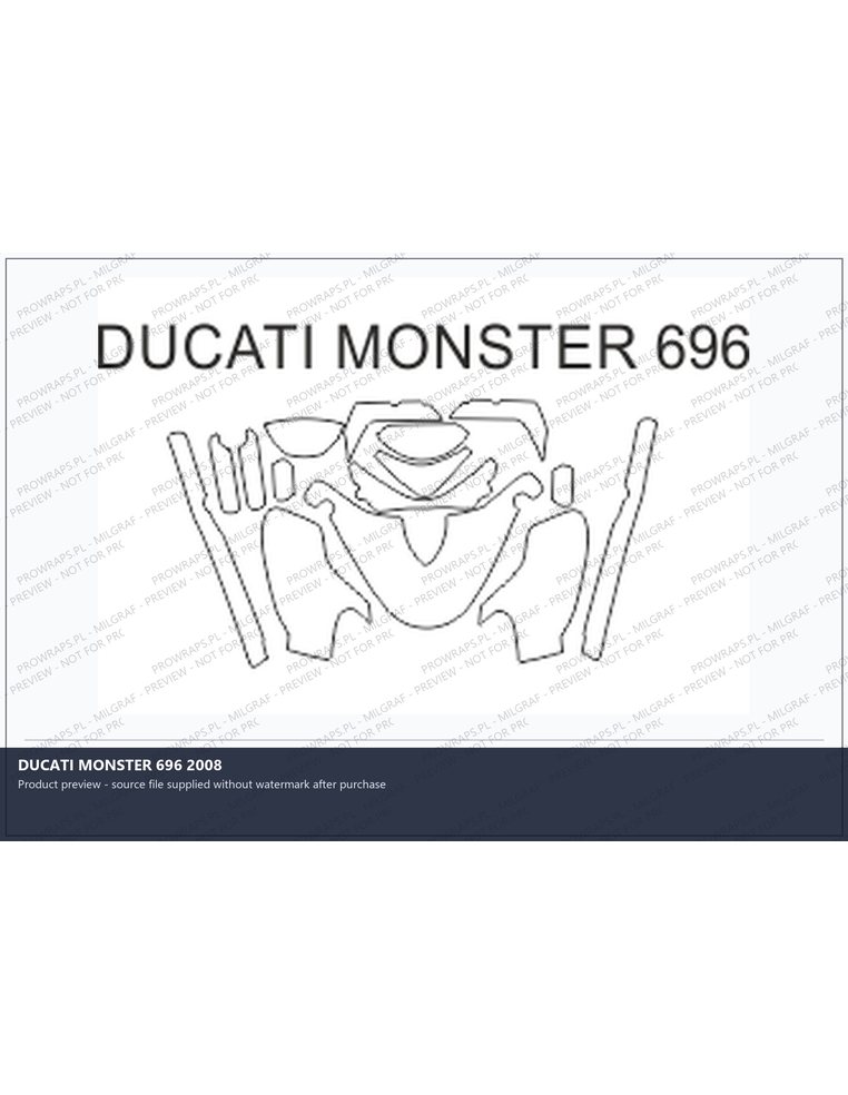 PPF Template - DUCATI MONSTER 696 2008
