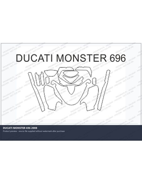 PPF Template - DUCATI MONSTER 696 2008
