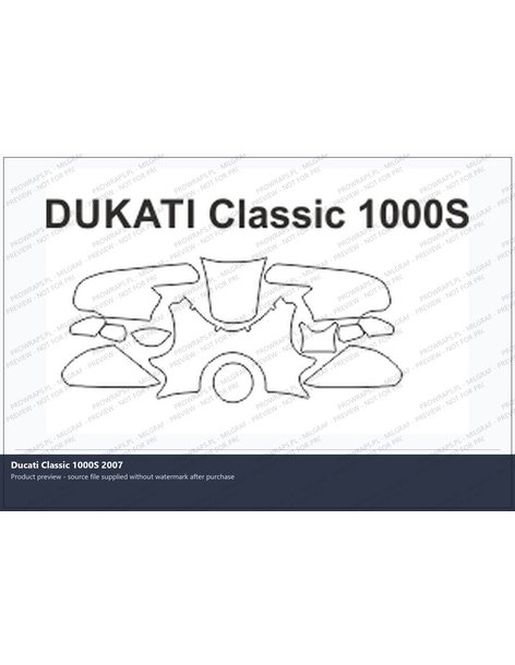 PPF Template - DUKATI Classic 1000S 2007